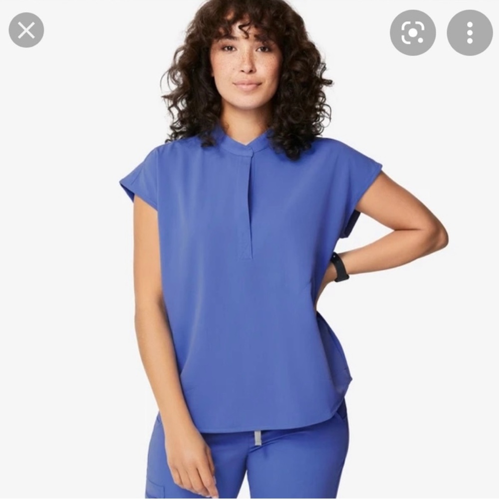 FIGS Denim Rafaela Scrub Top